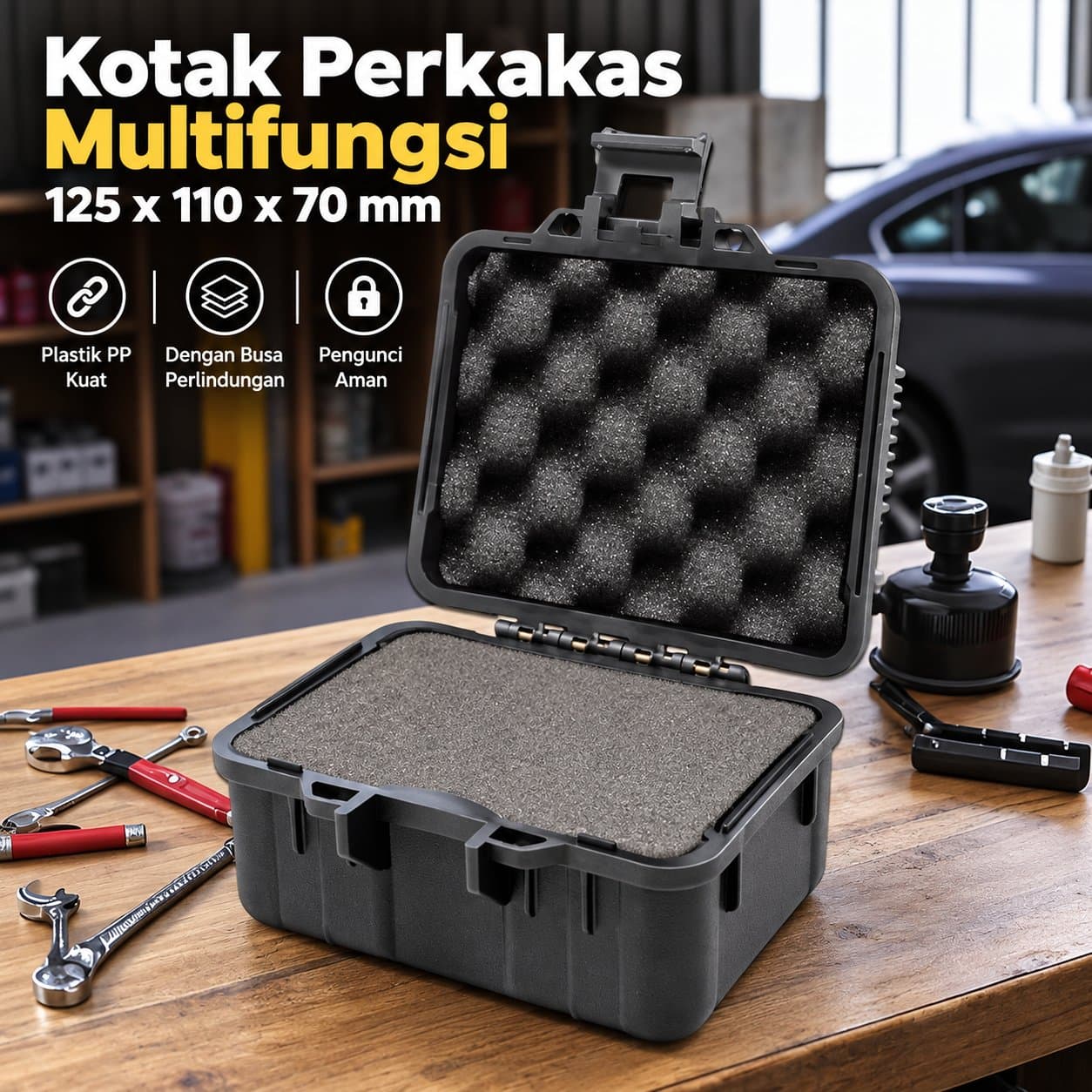 Kotak Perkakas Multifungsi Storage Tool Box with Sponge